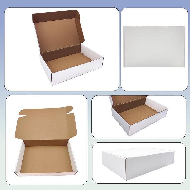 Livejun 6x5x4 inch Shipping Boxes Set of 25， White Corrugated Cardboard Box Mailer Boxes for Packaging Small Business Shipping，Mailing Boxes Bulk for Birthday Wedding Party Book Literature Gift Giving - Image 3